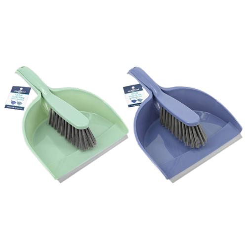 Neon Heavy Duty TPR Handle Soft Grip Dustpan With Brush