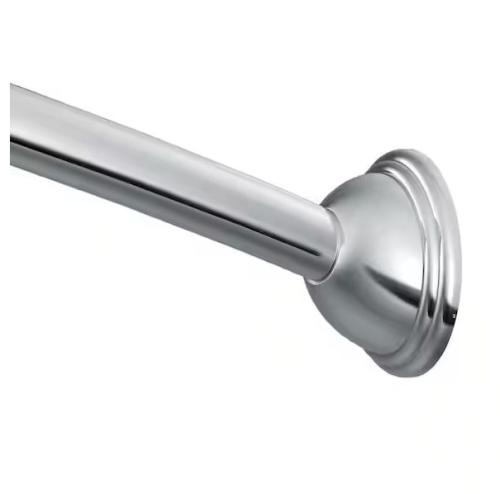 CURTAIN ROD 54-72 CURVED CHROME