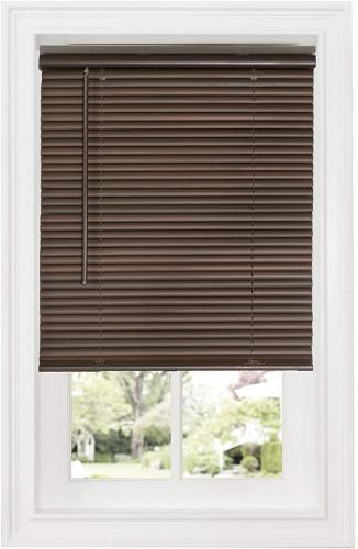 Deluxe Sundown Mahogany Cordless Vinyl Mini Blind – 36" W x 64" L