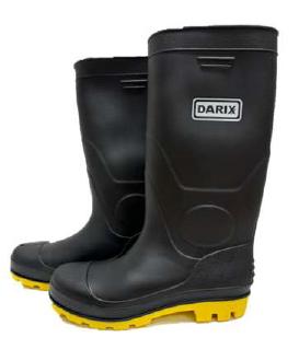 BOOTS PLASTIC BLK/YELLOW 10