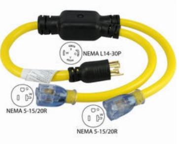 GENERATOR CORD & ADAPTER 3FT PNYL