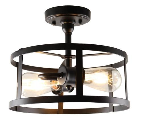 CEILING FLUSHMOUNT LIGHT 11" BLACK