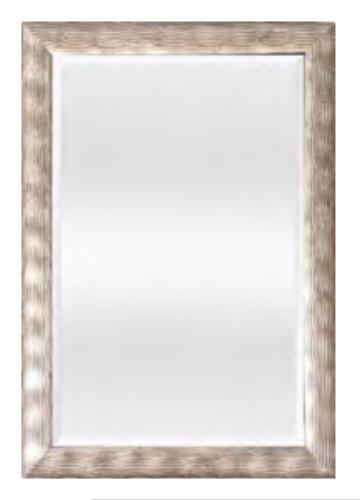 MIRROR 3" FRAMED METALLIC SILVER 24"X36"