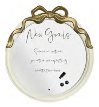Round Ribbon Bow Dry Erase Board