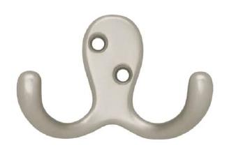 DOUBLE HOOK SATIN NICKEL