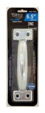 PULL HANDLE UTILITY 6" ZINC W/SCREWS
