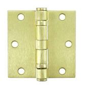 HINGE SOLID STEEL BRASS PLATED 3.5"x3.5"x2.2MM