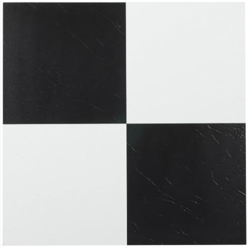 TILE VINYL BLACK & WHITE 20SQFT 20PC 12X12 #103
