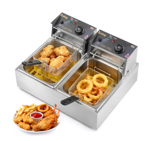 Ktaxon Deep Fryer, 22.8QT 5000W Electric Deep Fryer, Stainless Steel Fryer, for Home Commercial Use