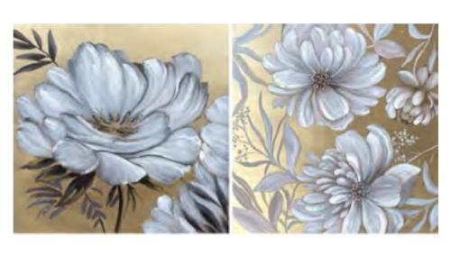 CANVAS SHADES OF WHITE HAND EMBEL 30"x30"