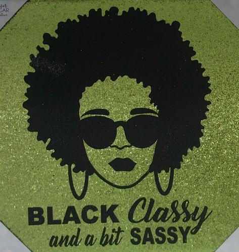 CANVAS FULL GLITTERED SILHOUETTE PORTRAIT