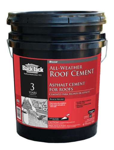 Wet/Dry Roof Cement, 5 Gallons