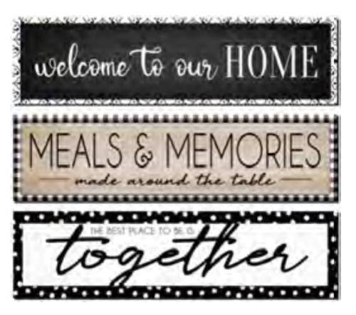 WOOD PLAQUE HOME TOGETHER WIDE 36" x 10"