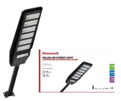 SOLAR STREET LAMP LED 150W SENSOR MOTION BLACK FINISHED