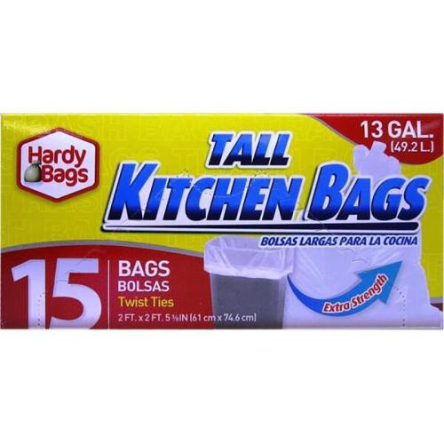 13 Gallon Tall Kitchen Bags, 15 Count