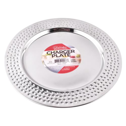 PLATE CHARGER 13" HAMMERED RIM