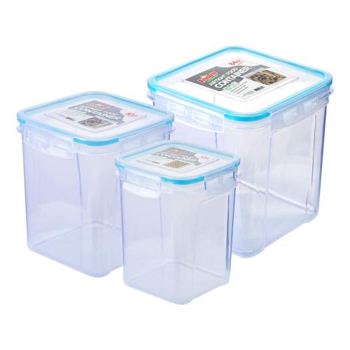 FOOD CONTAINER LOCK RECT SET OF 3
