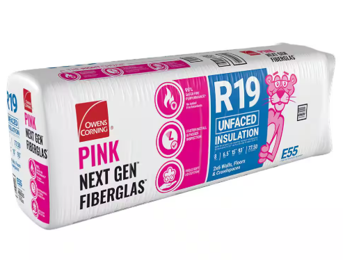 Owens Corning R-19 Unfaced Fiberglass Insulation Batt 15 in. x 93 in.