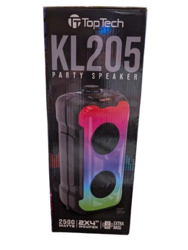 Dual 4" Portable Bluetooth Speaker With Flame Light