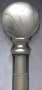 CURTAIN RODS 36-66 MARBLE BALL 3/4 WHT/B.NCKL