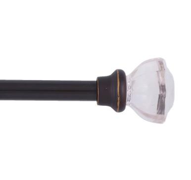 CURTAIN RODS 36-66 MASHAPEE 1 BRONZE