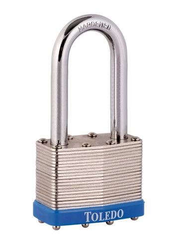 Toledo Laminated Padlock, 50 MM, LG/SHK