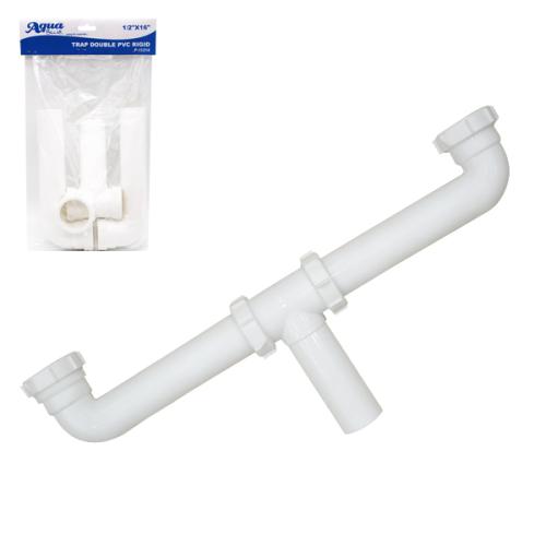 P-TRAP PVC DOUBLE RIGID 1/2"X16"