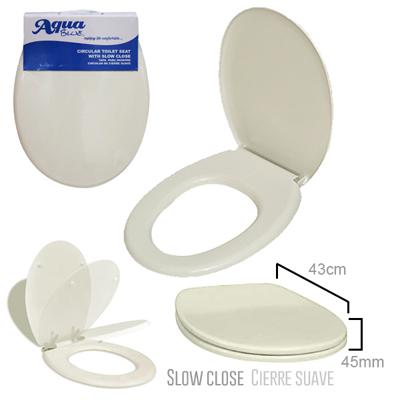 TOILET SEAT BEIGE CIRCULAR SLOW CLOSE