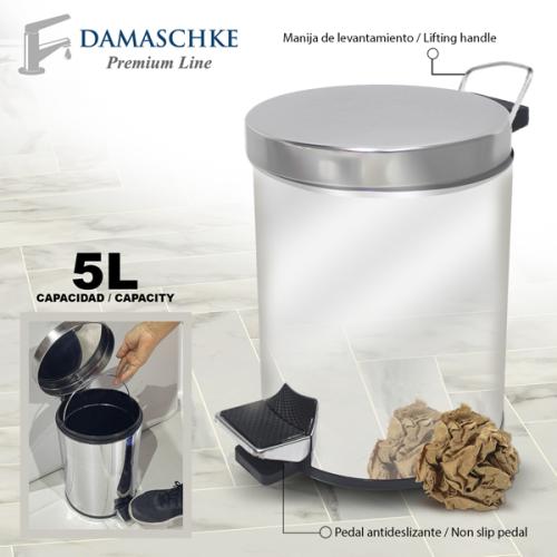 5L Stainless Steel Trash Can