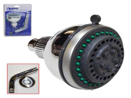 SHOWERHEAD 8CM COMPLETE SET 3 FUNCTIONS