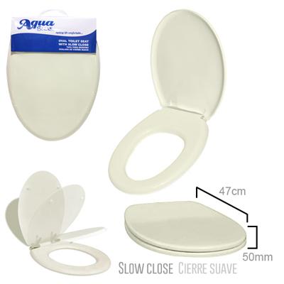 TOILET SEAT OVAL CREAM SLOW CLOSE