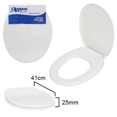 TOILET SEAT WHITE CIRCULAR 41CM*25MM