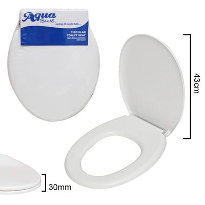 TOILET SEAT WHITE CIRCULAR 43CM*30MM