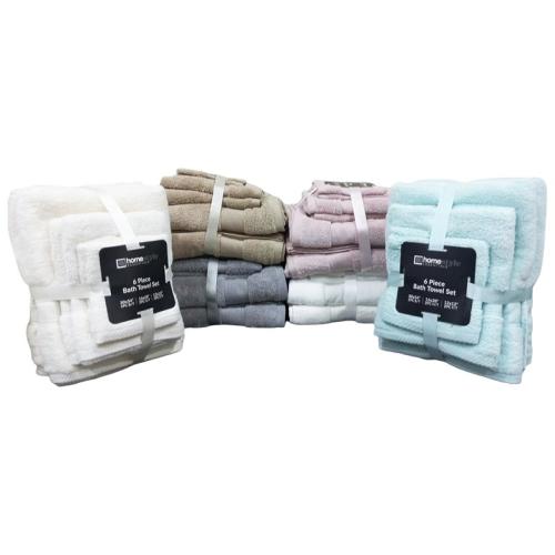 BATH TOWEL SET 6PK ZERO TWIST