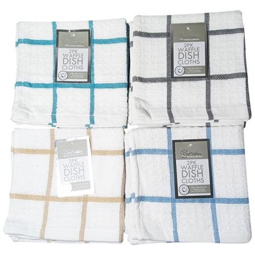 DISH CLOTH WAFFLE 2PK