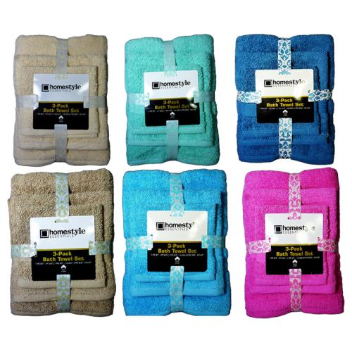 BATH TOWEL SET ECONO 3PK