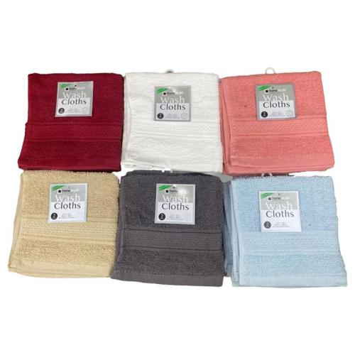 2 Pack 12x12 Extravagant Wash Cloth, 16 Oz. 
