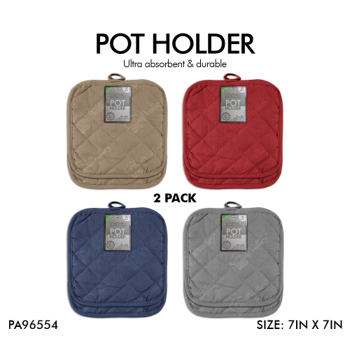 KITCHEN POTHOLDER 2PK SET SOLID