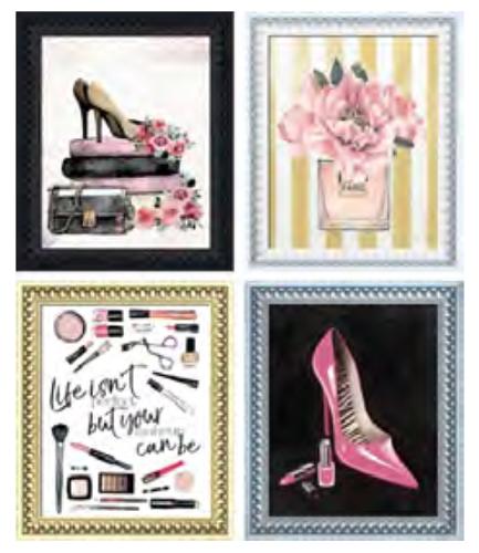 FRAMED FASHIONISTA'S CLOSET BEADED FRAME 9"X11"