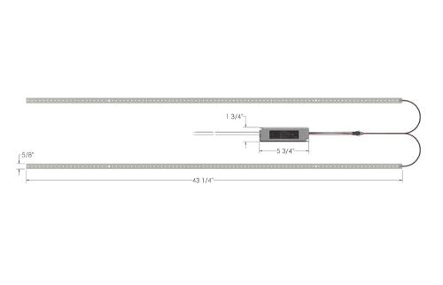 LED STRIP 42" 40W 2 STRIP 5000K