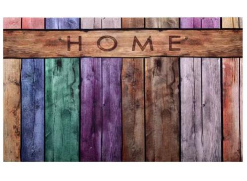 MAT WELCOME COLORFUL PLANK 18x30