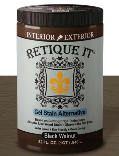 RETIQUE IT GEL STAIN BLACK WALNUT WATER BASED QUART