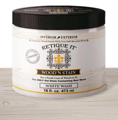 RETIQUE IT WOOD N STAIN WHITE WASH 16OZ