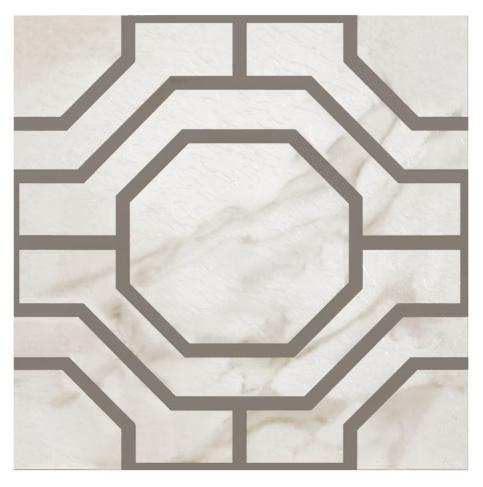 TILE VINYL RETRO MARBL OCTAGON 20SQFT 20PC 12X12 #611