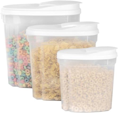 PLASTIC CEREAL CONTAINER 3PC
