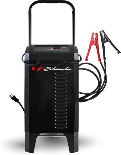 Schumacher SC1309 6-in-1 Wheeled Battery Charger & 200A Engine Starter – 6V/12V Automotive, Marine & Power Sport Batteries