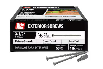 3-1/2" DECK SCREW PER BX