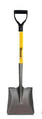 SHOVEL SQUARE SHORT FBERGLSS HNDL YELLOW