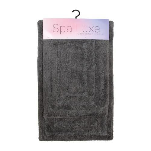 BATH RUGS SPA LUXE 2PCSET BLACK