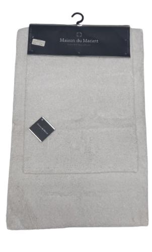 RUG SET WHITE/SILVER GLORIA METALLIC LUREX SET